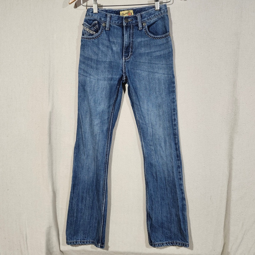 Wrangler 20X Girl Slim Fit Bootcut Jeans Blue Medium Wash Size 14 Slim 1042BWXBB